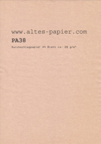 altes rotbraunes Durchschlagpapier PA38