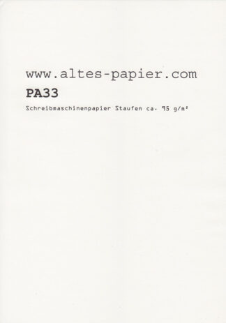 Schreibmaschinenpapier mit Wasserzeichen von Staufen A4 Blatt PA33